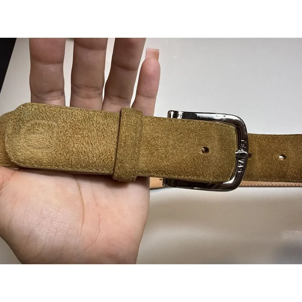 Tecovas Tan Suede Leather Belt Genuine Bovine Leather Handmade in Mexico Size34